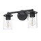 Z-Lite Thayer Vanity, 2-Light, 16 In.W x 5.75 In.L x 8.75 In.H, Matte Black/Clear 742-2V-MB - alternate 6